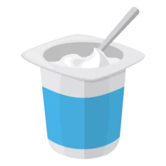 Fotobehang yogurt milk icon, vector flat icon © Kittichai