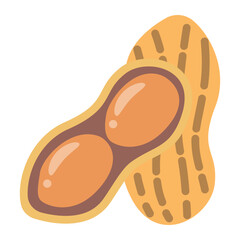 peanut icon, vector flat icon