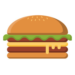 burger icon, vector flat icon