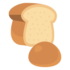 bread icon, vector flat icon