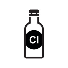 chlorine icon on white background	