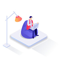 coworking space isometric