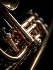 Naklejka premium close up of a trumpet