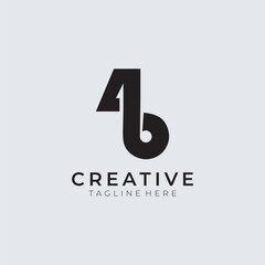 Initial 4b logo graphic design template vector illustration