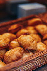 Neapolitan pastry in a basket 