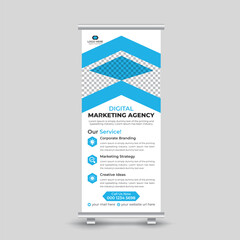 Creative business roll up banner design template for your company