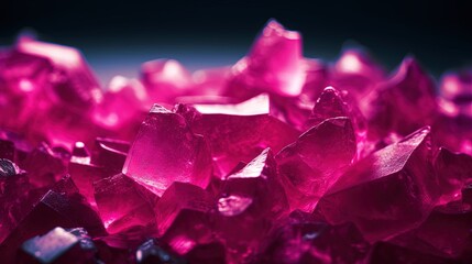  a pile of pink crystals sitting on top of a table.  generative ai