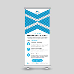 Corporate modern business roll up banner design template