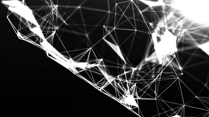 Digital Network .Plexus White Background 