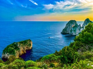 Sonnenuntergang auf der Insel Capri