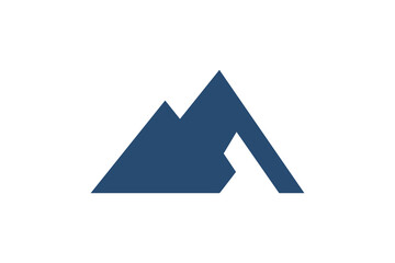 simple mountain logo design vector premium