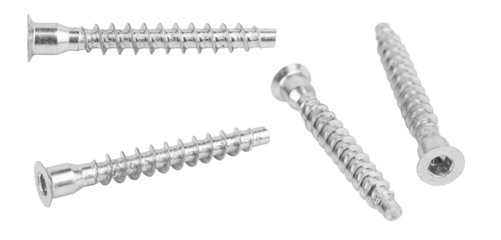 set confirmat, furniture screw isolated from background