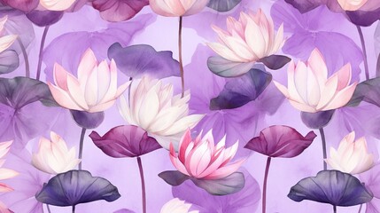  a painting of a bunch of flowers on a purple background.  generative ai