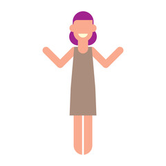 Cartoon people characters Flat style