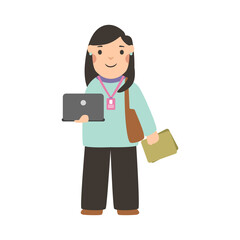 Cartoon people characters Flat style