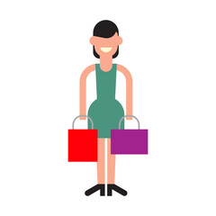 Cartoon people characters Flat style