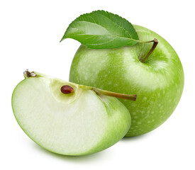 Green apple isolated on white background