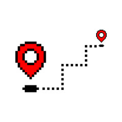 Location destination map pointer pixel art
