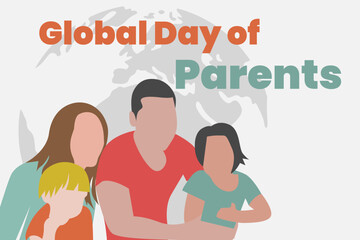 Illustration vector graphic of global day parents. Good for poster