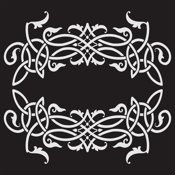 Celtic ornament style frame template.