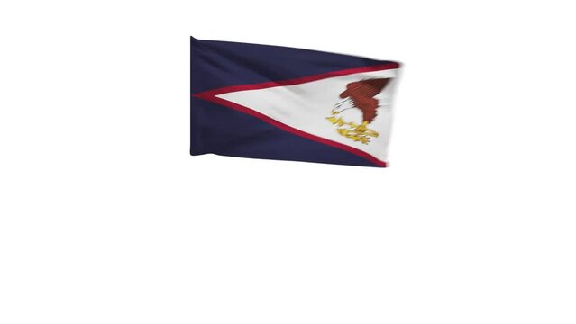 3D rendering of the flag of American Samoa waving in the wind.