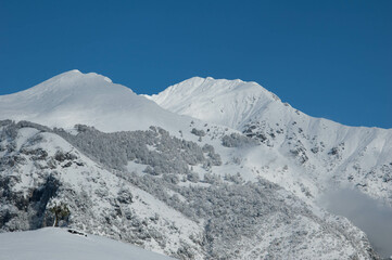 Fototapeta na wymiar Dolomites mountains in winter