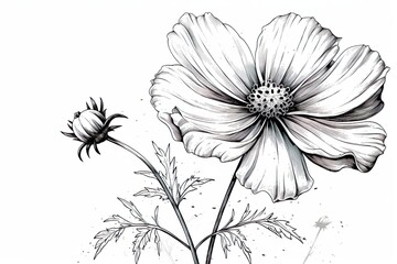 Attractive and classy image of cosmos flowers generated by AI