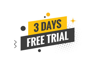 3 days Free trial Banner Design. 3 day free banner background