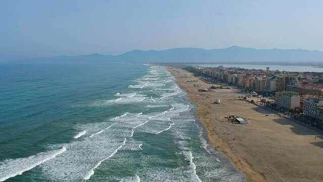 Sea coast near Perpignan, Languedoc-Roussillon, France, South Europe