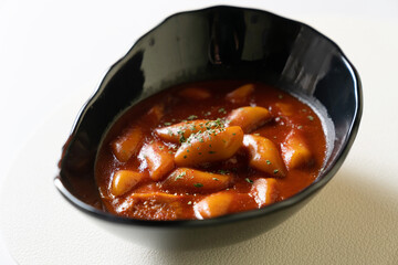 korean street food TTEOKBOKKI detail cut, 떡볶이