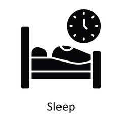 Sleep vector  Solid Icon Design illustration. Time Management Symbol on White background EPS 10 File