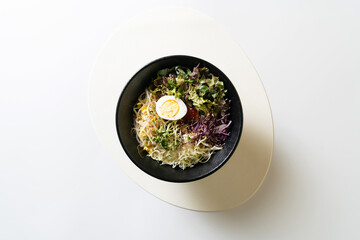 korea street food Jjolmyeon top angle, 쫄면