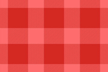 Plaid background, check seamless pattern in red. Vector fabric texture for textile print, wrapping paper, gift card or wallpaper.