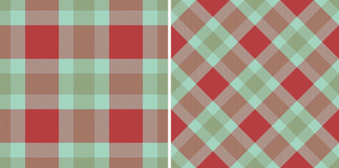 Textile tartan pattern. Plaid fabric vector. Background check texture seamless.