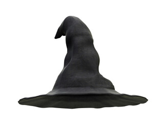 Fototapeta Witch hat isolated on transparent background. 3D illustration obraz