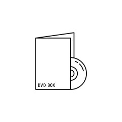 Software box icon, DVD CD box icon, disc with box, media symbol cd rom, backup for app web logo banner poster design button icon - SVG File