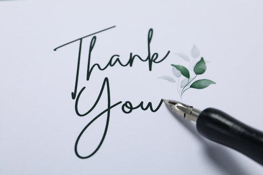 Words of gratitude, gratitude concept, text Thank you
