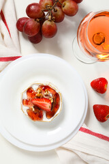 Concept of delicious French food - Camembert cheese