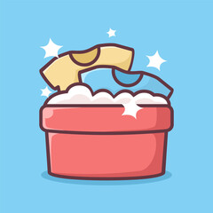 laundry vector with outline style