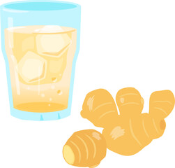 グラスに入ったジンジャーエール