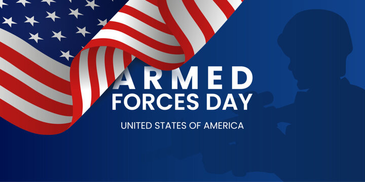 Armed forces day template poster design. Vector illustration Celebration background for Armed Forces Day. Creative Card for Armed Forces Day.