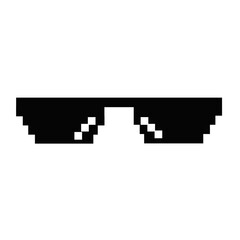Fototapeta premium Thug life glasses icon isolated on white background. Vector illustration.