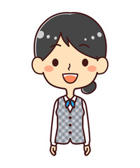 女性事務員　イラスト素材