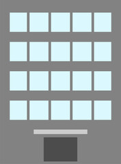ビルのシンプルなピクトグラムイラスト