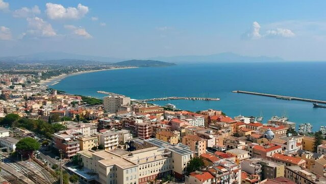Sea landscape with Formia city, Lazio, Italy
