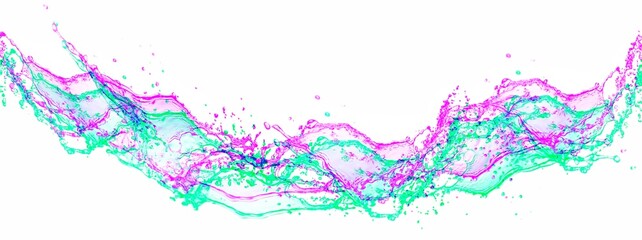 Ink splash and white background