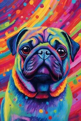Rainbow pug