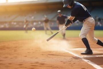 man ball baseball athlete competition sport team player game field bat. Generative AI.