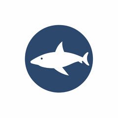 Fototapeta premium minimalistic shark zen logo vector art