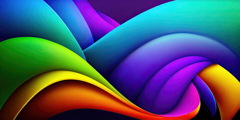 Abstract gradient colorful background wallpaper design (Generative AI)